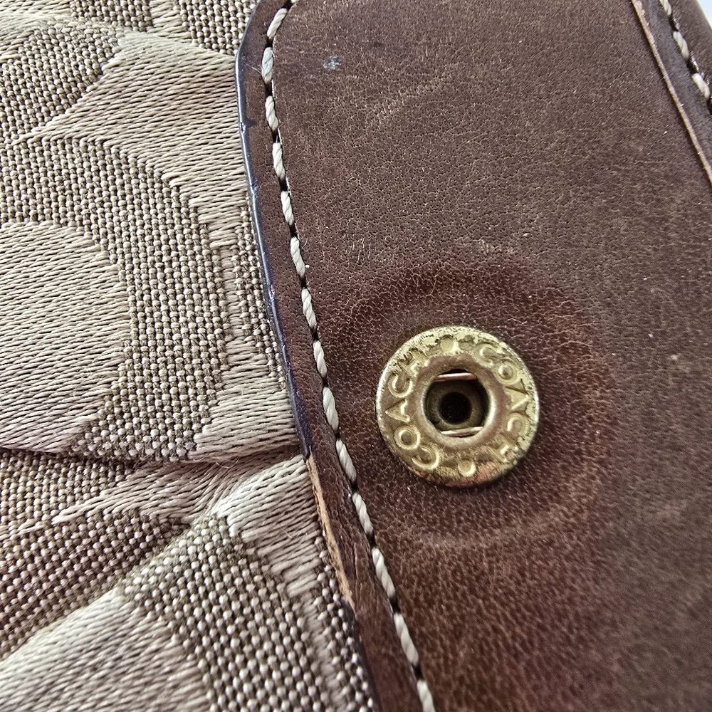 Coach Madison Op Art Optic Carriage Leather Wallet CC Checkbook Clutch Snap Y2k - Picture 11 of 11